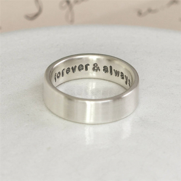 Personalised Silver Hidden Message Ring - Name My Jewellery