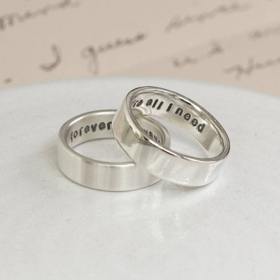 Personalised Silver Hidden Message Ring - Name My Jewellery