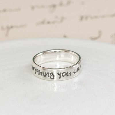 Personalised Silver Script Ring - Name My Jewellery