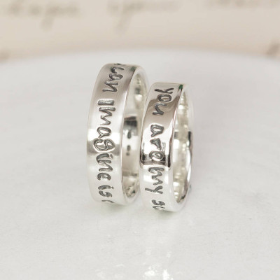 Personalised Silver Script Ring - Name My Jewellery