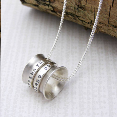 Personalised Silver Spinner Pendant - Name My Jewellery