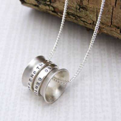 Personalised Silver Spinner Pendant - Name My Jewellery