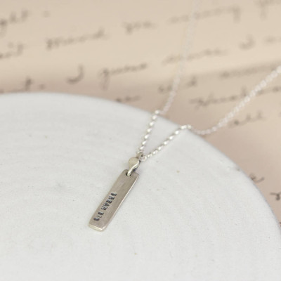 Personalised Sterling Silver Tag Necklace - Name My Jewellery