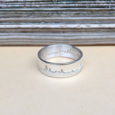 Personalised City Skyline Ring - Name My Jewellery