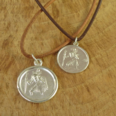 St Christopher Sterling Silver Necklace - Name My Jewellery
