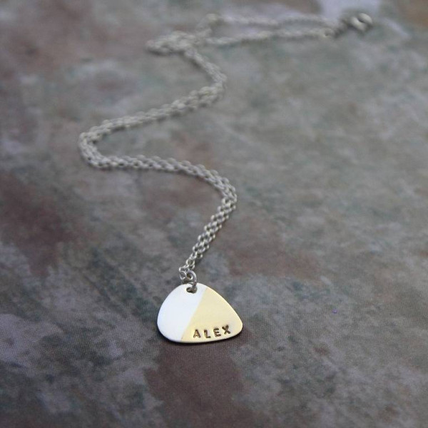 Personalised Plectrum Necklace - Name My Jewellery