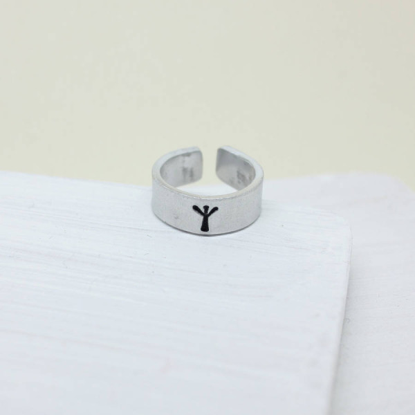 Personalised Viking Rune Initial Talisman Ring - Name My Jewellery