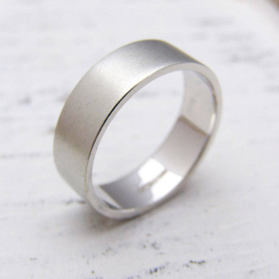 Personalised 18ct White Gold Wedding Ring - Name My Jewellery