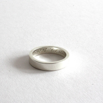 Silver Band 5mm Personalised Silver Ring - Name My Jewellery