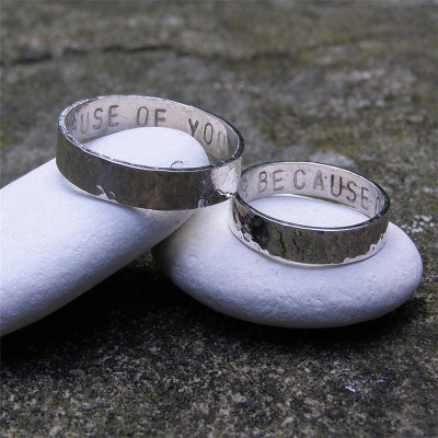 Personalised His And Hers Rings - Name My Jewellery