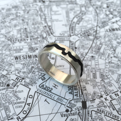 River Thames Cutout Ring - Name My Jewellery