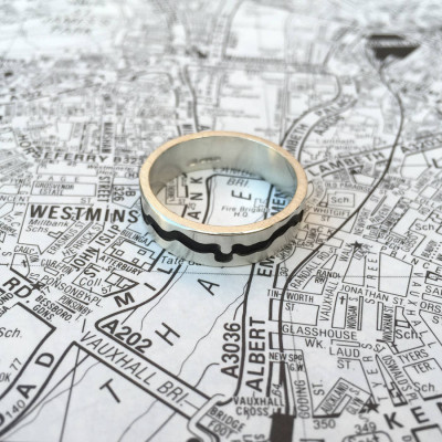 River Thames Cutout Ring - Name My Jewellery