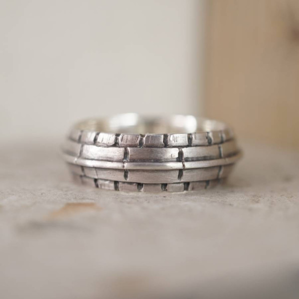 Roof Silver Ring - Name My Jewellery