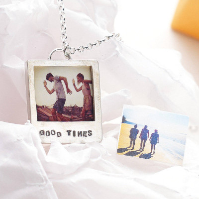 Personalised Silver Polaroid Necklace - Name My Jewellery