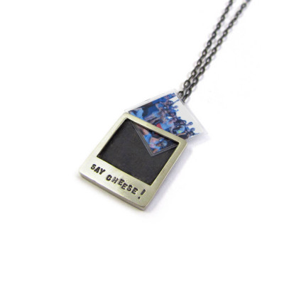 Personalised Silver Polaroid Necklace - Name My Jewellery