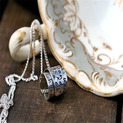 Personalised Silver Scroll Necklace - Name My Jewellery
