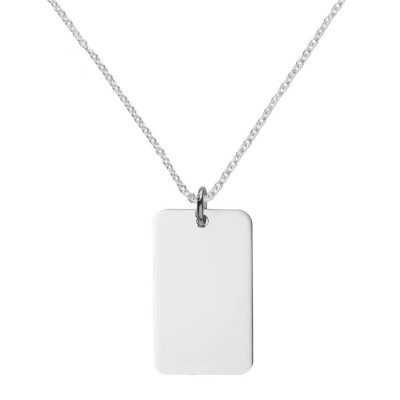 Silver Dog Tag Necklace - Name My Jewellery