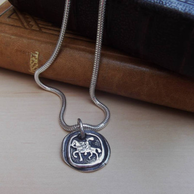 Silver Knight Pendant - Name My Jewellery