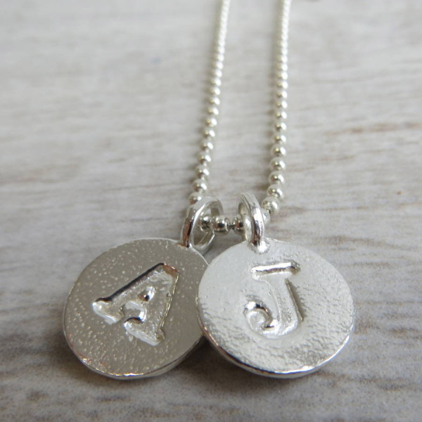 Silver Letter Charm And Ball Chain Necklace - Name My Jewellery