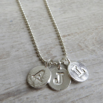 Silver Letter Charm And Ball Chain Necklace - Name My Jewellery