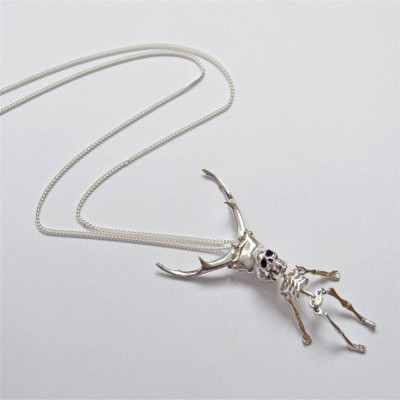 Silver Pierre Skeleton Pendant - Name My Jewellery