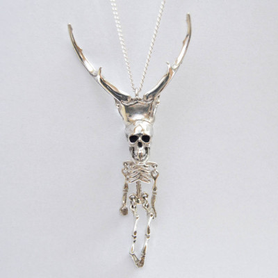 Silver Pierre Skeleton Pendant - Name My Jewellery