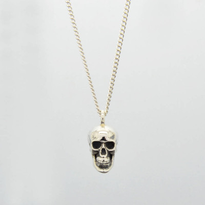 Silver Skull Pendant - Name My Jewellery