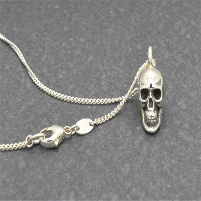 Silver Skull Pendant - Name My Jewellery