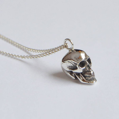 Silver Skull Pendant - Name My Jewellery