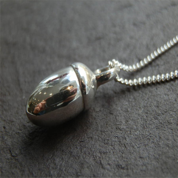 Silver Toggle Acorn Pendant - Name My Jewellery