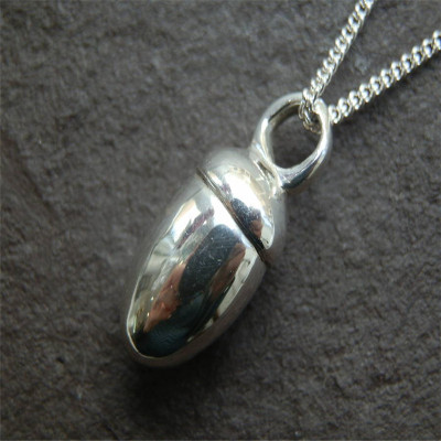 Silver Toggle Acorn Pendant - Name My Jewellery