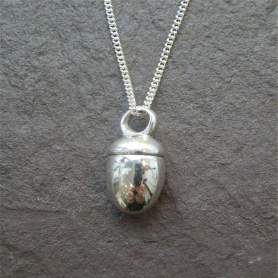 Silver Toggle Acorn Pendant - Name My Jewellery