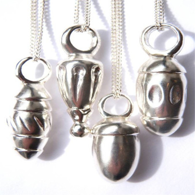 Silver Toggle Acorn Pendant - Name My Jewellery
