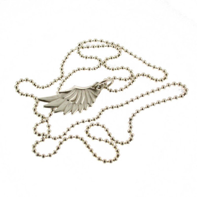 Silver Wing Pendant With 18 Silver Chain - Name My Jewellery