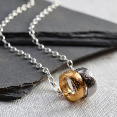 Small Meteorite Rings Necklace - Name My Jewellery