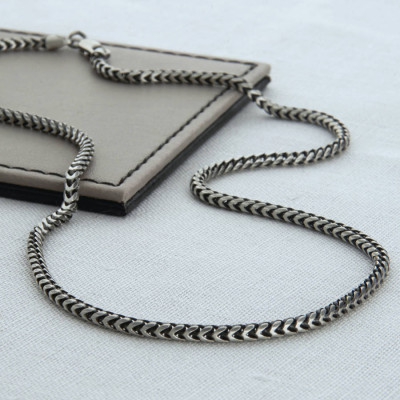 Sterling Silver Mens Snake Chain Necklace - Name My Jewellery