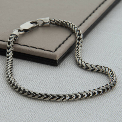 Sterling Silver Mens Snake Chain Necklace - Name My Jewellery