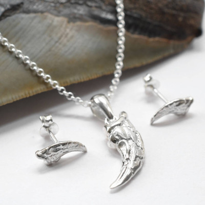 Sterling Silver Raptor Claw Pendant - Name My Jewellery