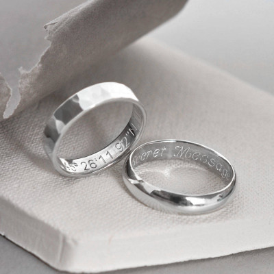 Sterling Silver Secret Message Ring - Name My Jewellery