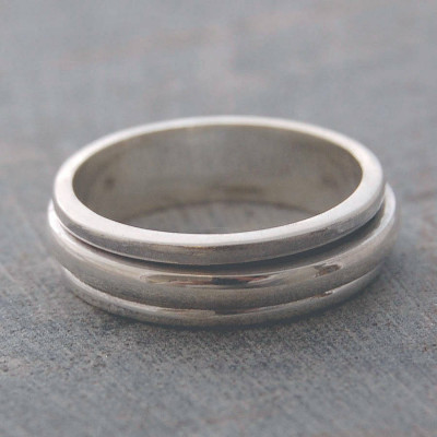 Sterling Silver Spin Ring - Name My Jewellery