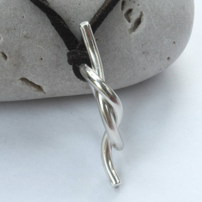 Personalised Unisex Silver Knot Necklace - Name My Jewellery