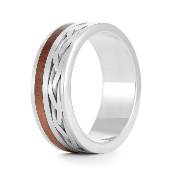 Wood Ring Weave Three - Name My Jewellery