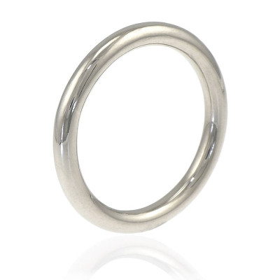 Mens Wedding Ring In 18ct White Gold - Name My Jewellery