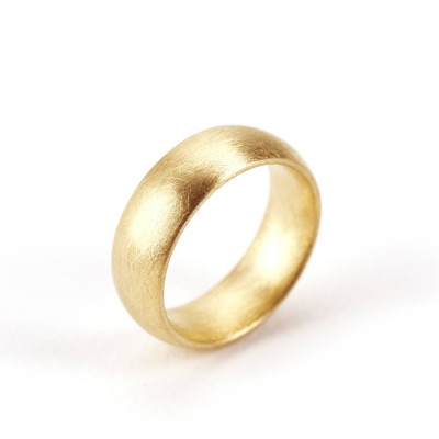 Wide Gents Soft Pebble Wedding Ring 18ct Gold - Name My Jewellery