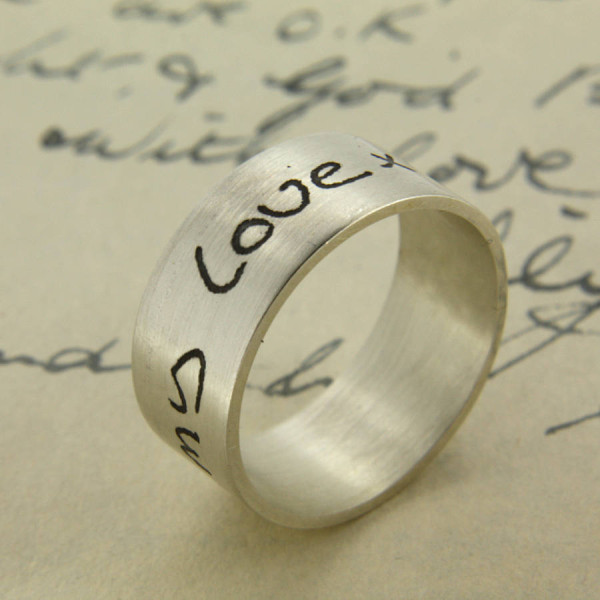 Your Own Handwriting Personalised Ring - Name My Jewellery