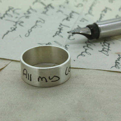 Your Own Handwriting Personalised Ring - Name My Jewellery